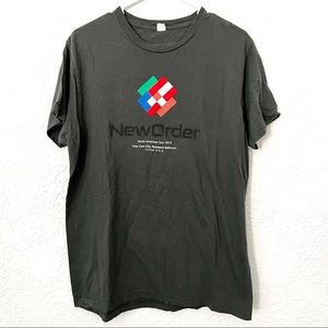 Dark grey New Order 2012 Tour band tshirt
